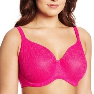 Sculptresse by Panache Hot Pink Pure Lace Moulded Bra 38F 🤩 T2